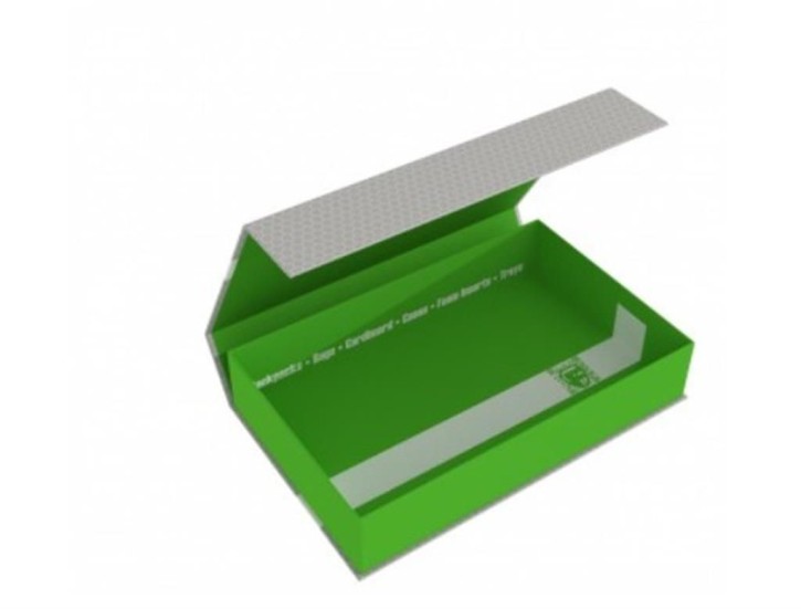 FELDHERR: Magnetbox half-size 55 mm grün leer