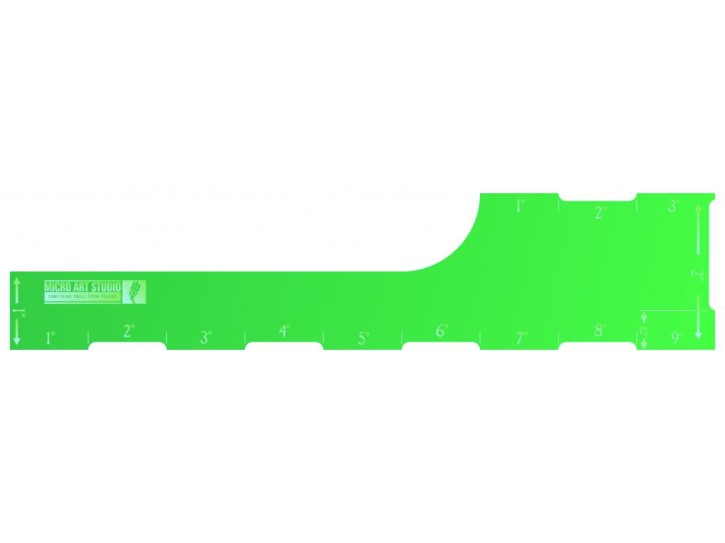 MICROART: 9 inch Range Ruler - Green