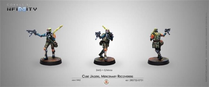 INFINITY: Cube Jägers, Mercenary Recoverers (Submachine Gun)