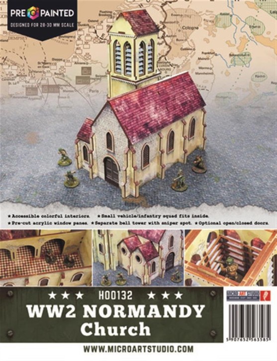 MICRO ART: WW2 Normandy Church PREPAINTED