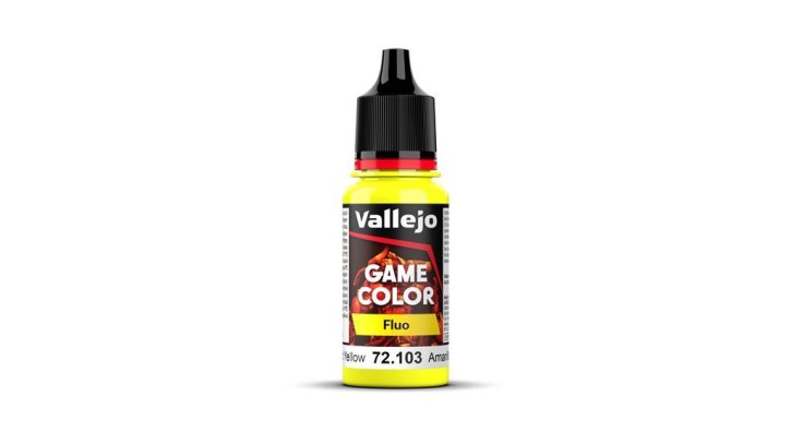 VALLEJO GAME COLOR: Fluorescent Yellow 18 ml (Fluo)