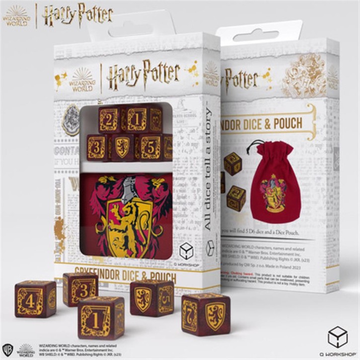 Q-WORKSHOP: Harry Potter: Gryffindor Dice & Pouch