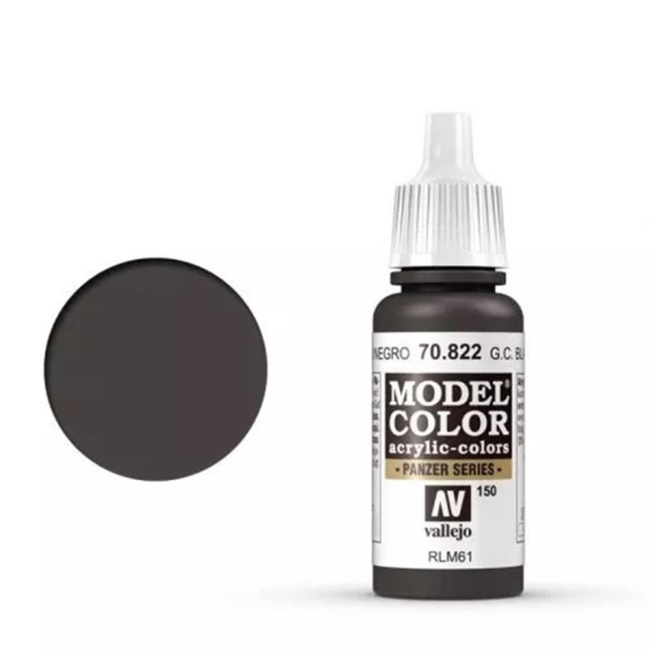 Vallejo Model Color: 150 Ger. Camo Black Brown 17ml (70822)