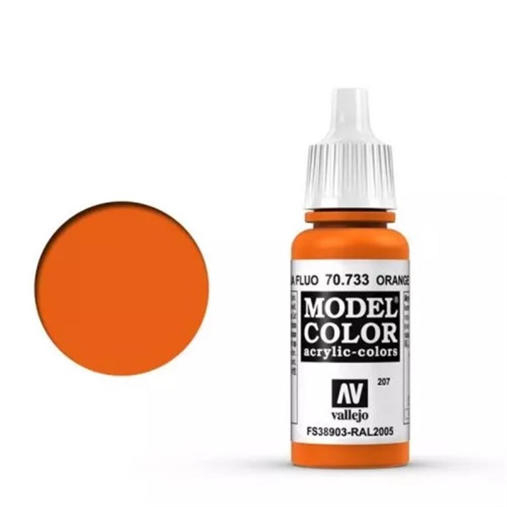 Vallejo Model Color: 207 Orange Fluo 17ml (70733)