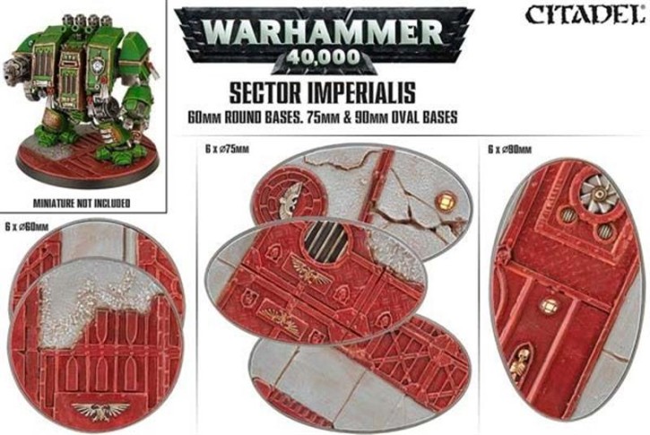 Sector Imperialis: 60mm Rundbases + 75mm & 90mm Ovalbases