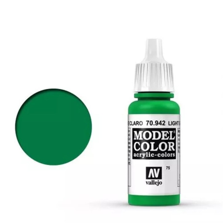Vallejo Model Color: 075 Light Green 17ml (70942)