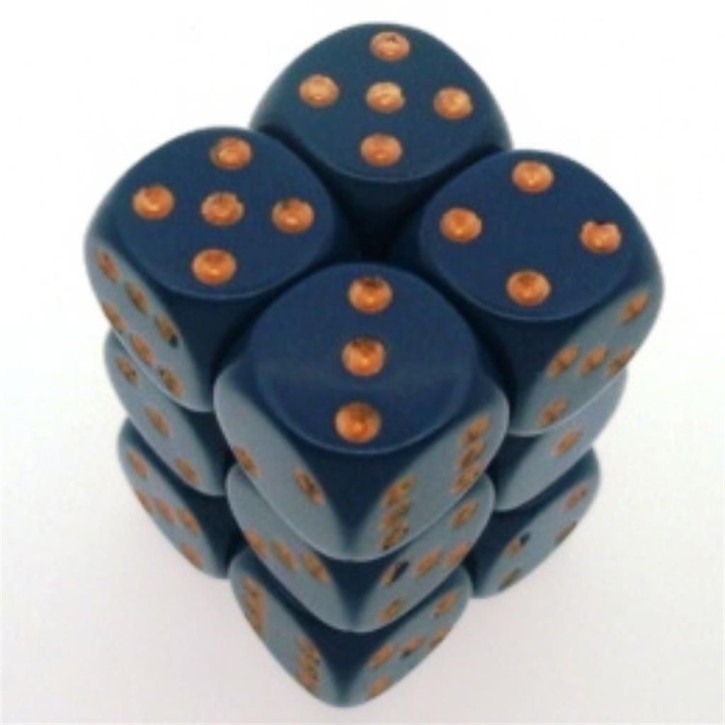 CHESSEX: Opaque Dusty Blue/Chopper 12 x 6 sided Diceset
