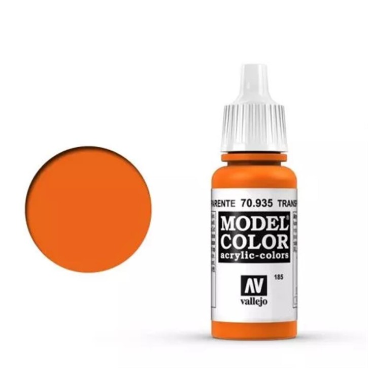 Vallejo Model Color: 185 Transparent Orange 17ml (70935)