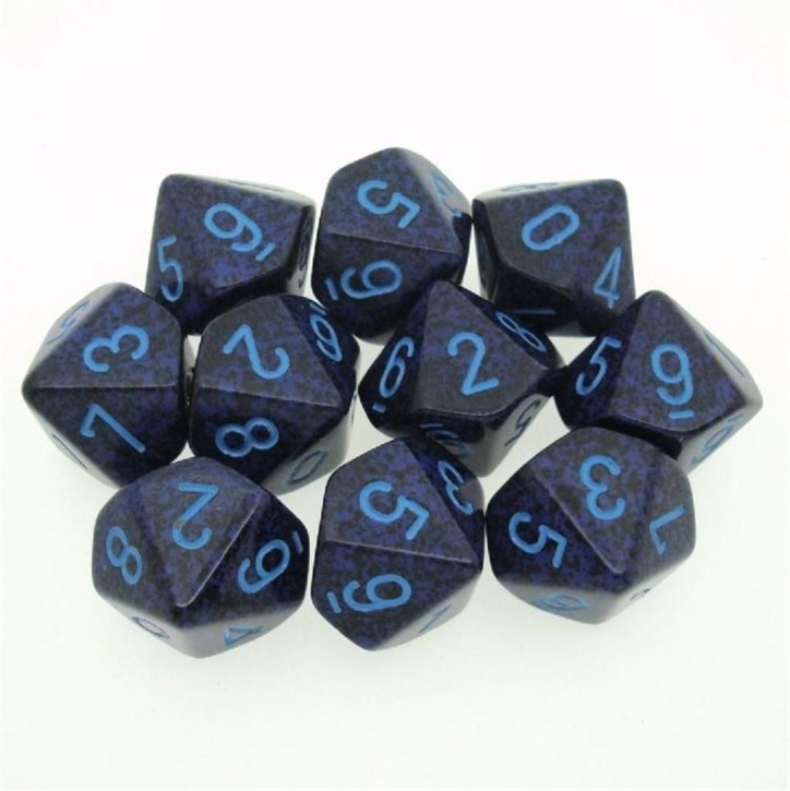 CHESSEX: Speckled Cobalt 10 x 10 sided Diceset