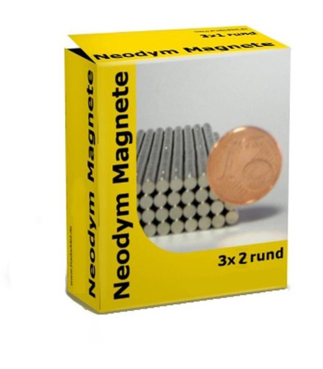 Neodym Magnete rund 3x2 mm - 10 Stück