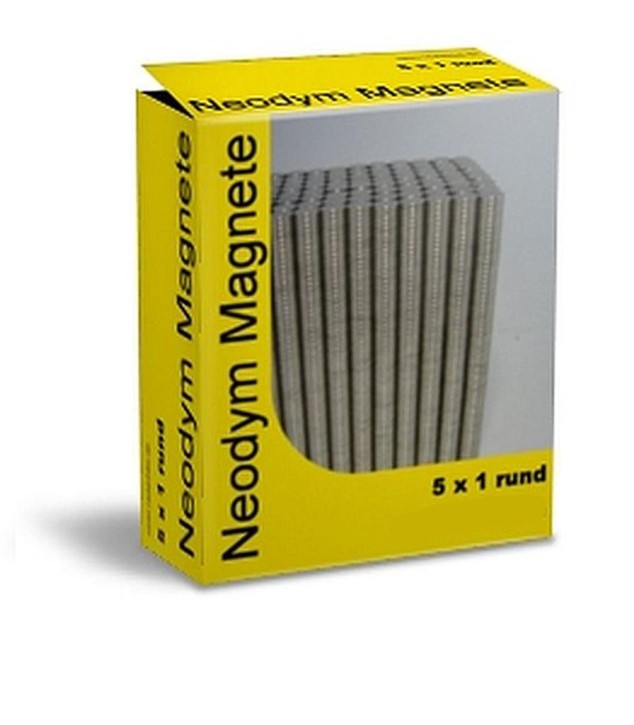 Neodym Magnete round 5x1 mm - 10 Pieces