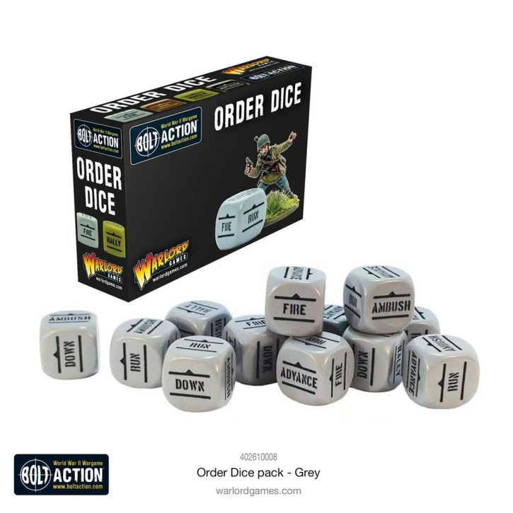 BOLT ACTION: Orders Dice - Grey (12)