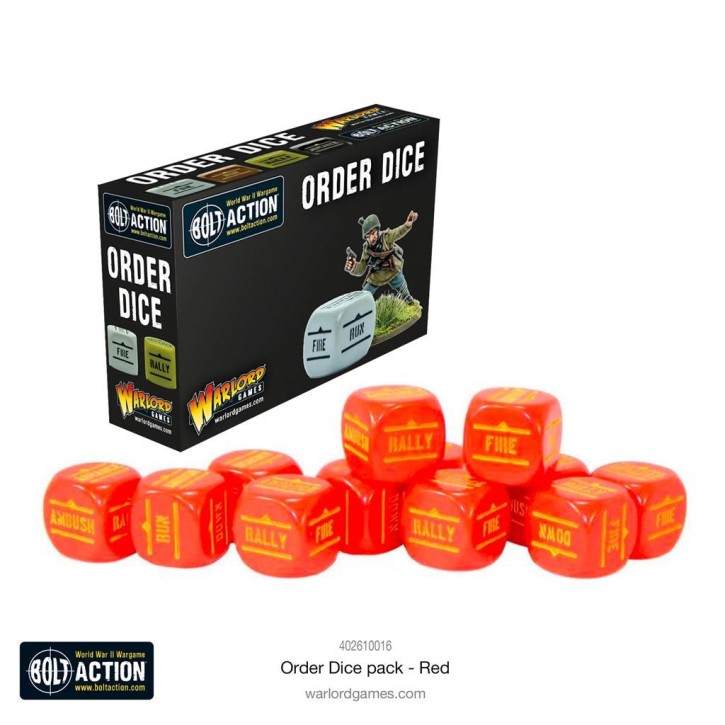 BOLT ACTION: Orders Dice - Red (12)
