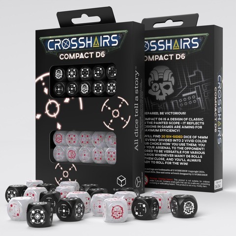 Q-Workshop: Crosshairs Compact D6: Black & Pearl