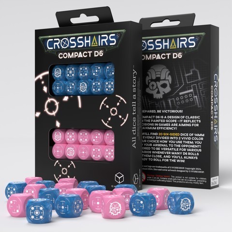 Q-Workshop: Crosshairs Compact D6: Blue & Pink