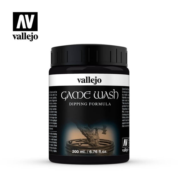 Vallejo Game Color: 301 Dipping Formula Wash Black 200 ml