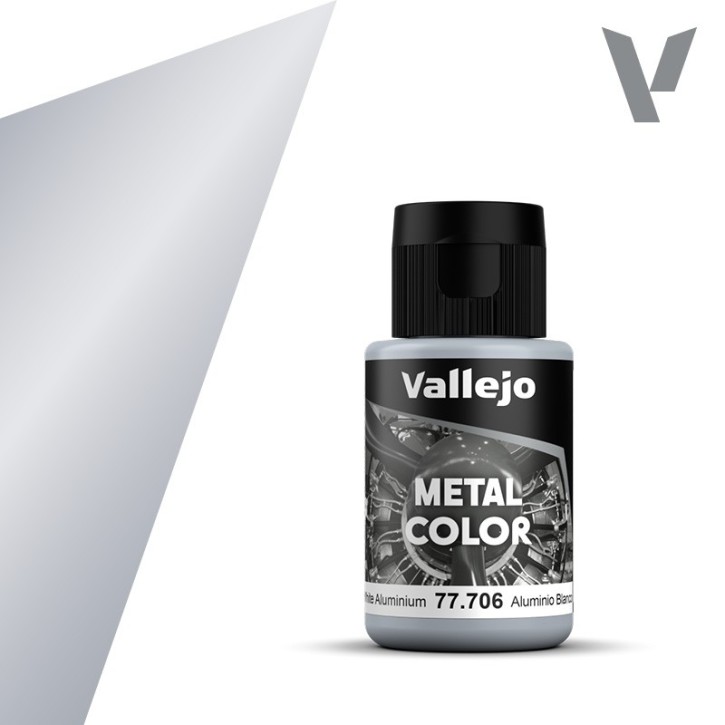 Vallejo Metal Color: 706 White Aluminium 32ml