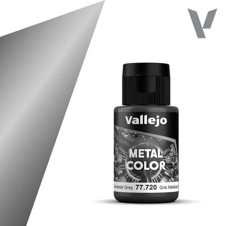 Vallejo Metal Color: 720 Gunmetal Grey 32ml