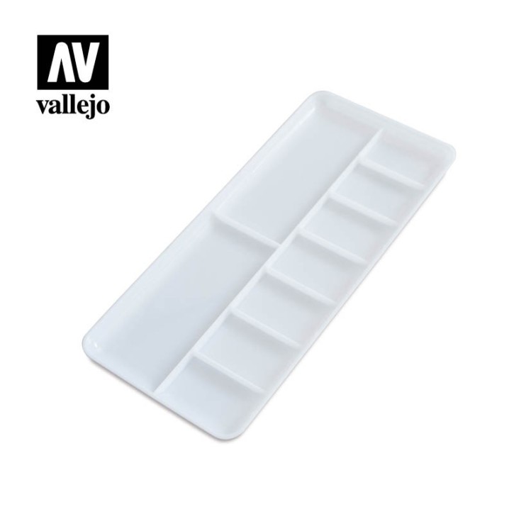 Vallejo Model Color: Malpalette Plastik rechteckig 18x8,5cm