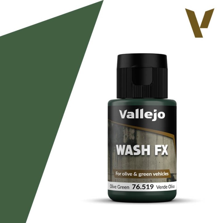 Vallejo Model Wash: 519 Olive Green (35ml)