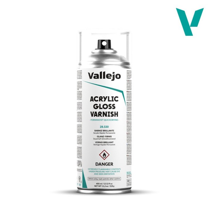VALLEJO: Premium Varnish Spray Brillante Gloss (400ml)