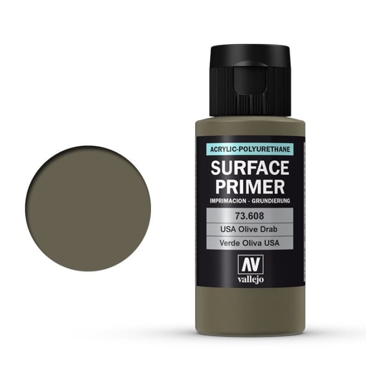 Vallejo Surface Primer: Olive Drab (60ml)