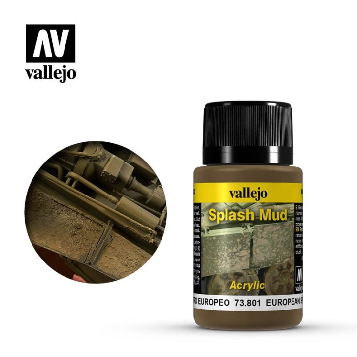 VALLEJO WEATHERING: Splash Mud European (40ml)