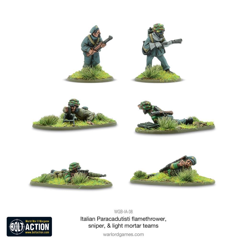 BOLT ACTION: Italian Airborne flamethrower, sniper and light