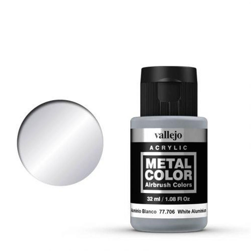 VALLEJO METAL COLOR: 706 Weißes Aluminium 32 ml