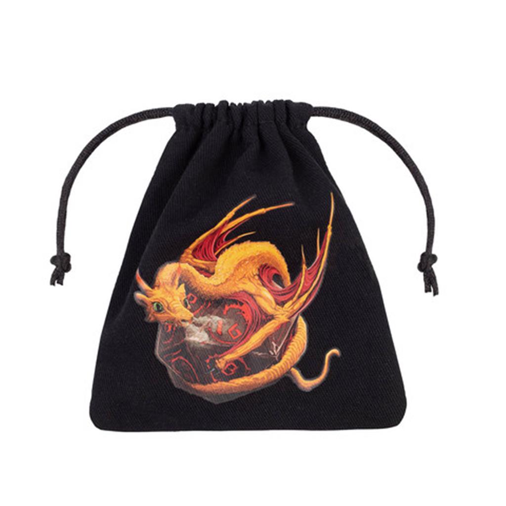 WÜRFELBEUTEL: Dragon Black & Adorable Dice Bag