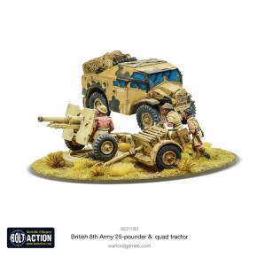 BOLT ACTION: 8th Army 25pdr, Quad and limber