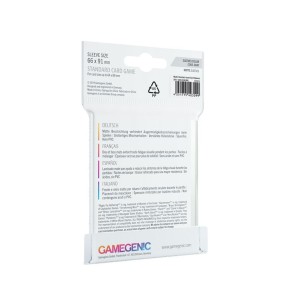 GAMEGENIC: MATTE Standard Card Game Sleeves 66x91mm Clear