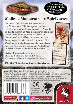 CTHULHU: Malleus Monstrorum Spielkarten - DE