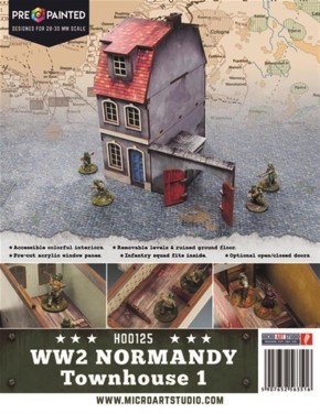 MICRO ART: WW2 Normandy Townhouse 1 PREPAINTED