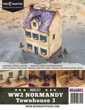 MICRO ART: WW2 Normandy Townhouse 3 PREPAINTED