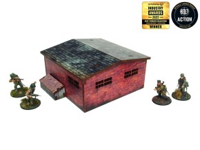 MICRO ART: WW2 Normandy Large Brick Shed PREPAINTED