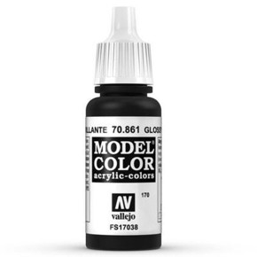 Vallejo Model Color: 170 Glossy Black 17ml (70861)