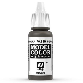 Vallejo Model Color: 091 USA Olive Drab 17ml (70889)