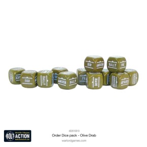 Bolt Action: Orders Dice - Olive Drab (12)
