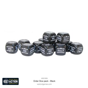 Bolt Action: Orders Dice - Black (12)